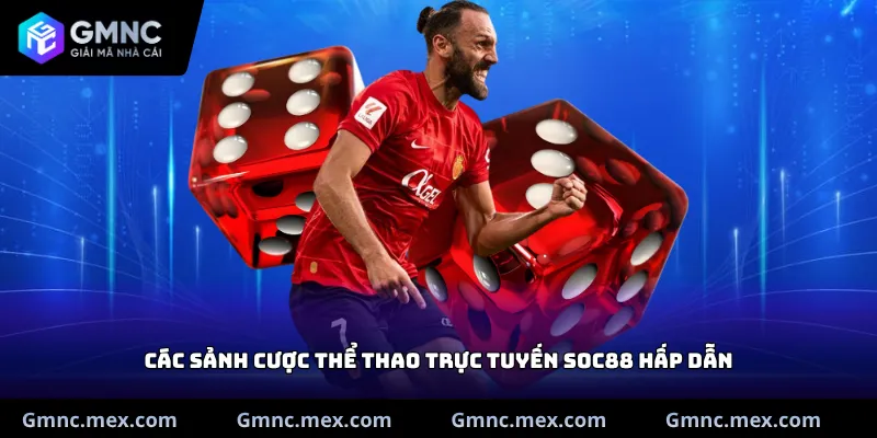 Các sảnh cược thể thao trực tuyến Soc88 hấp dẫn
