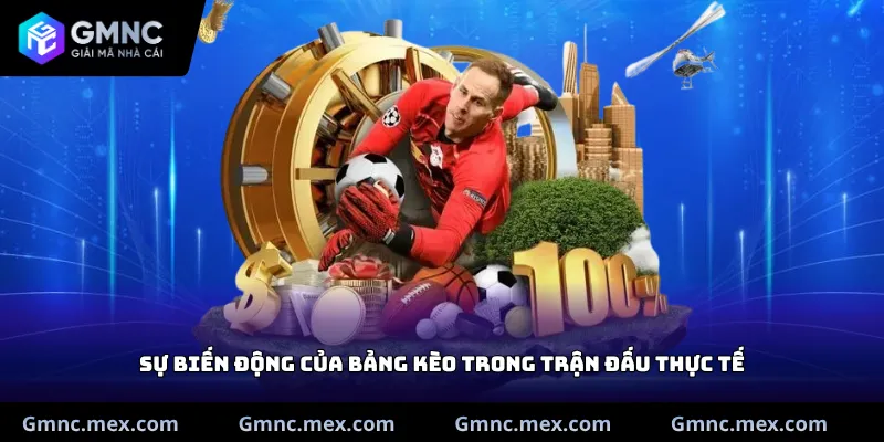 Sự biến động của bảng kèo trong trận đấu thực tế