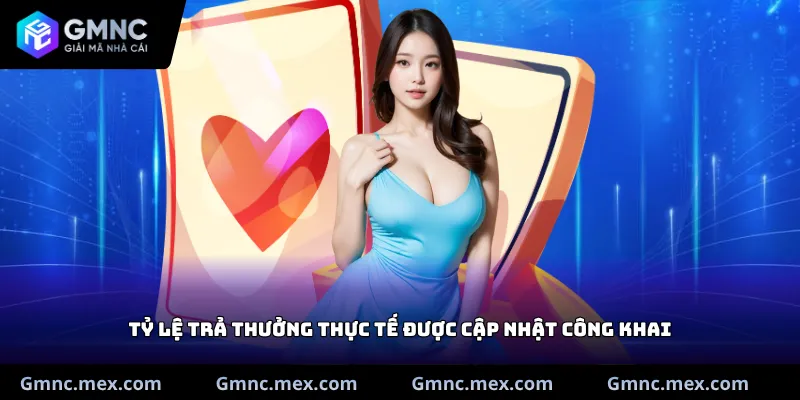 Tỷ lệ trả thưởng thực tế được cập nhật công khai